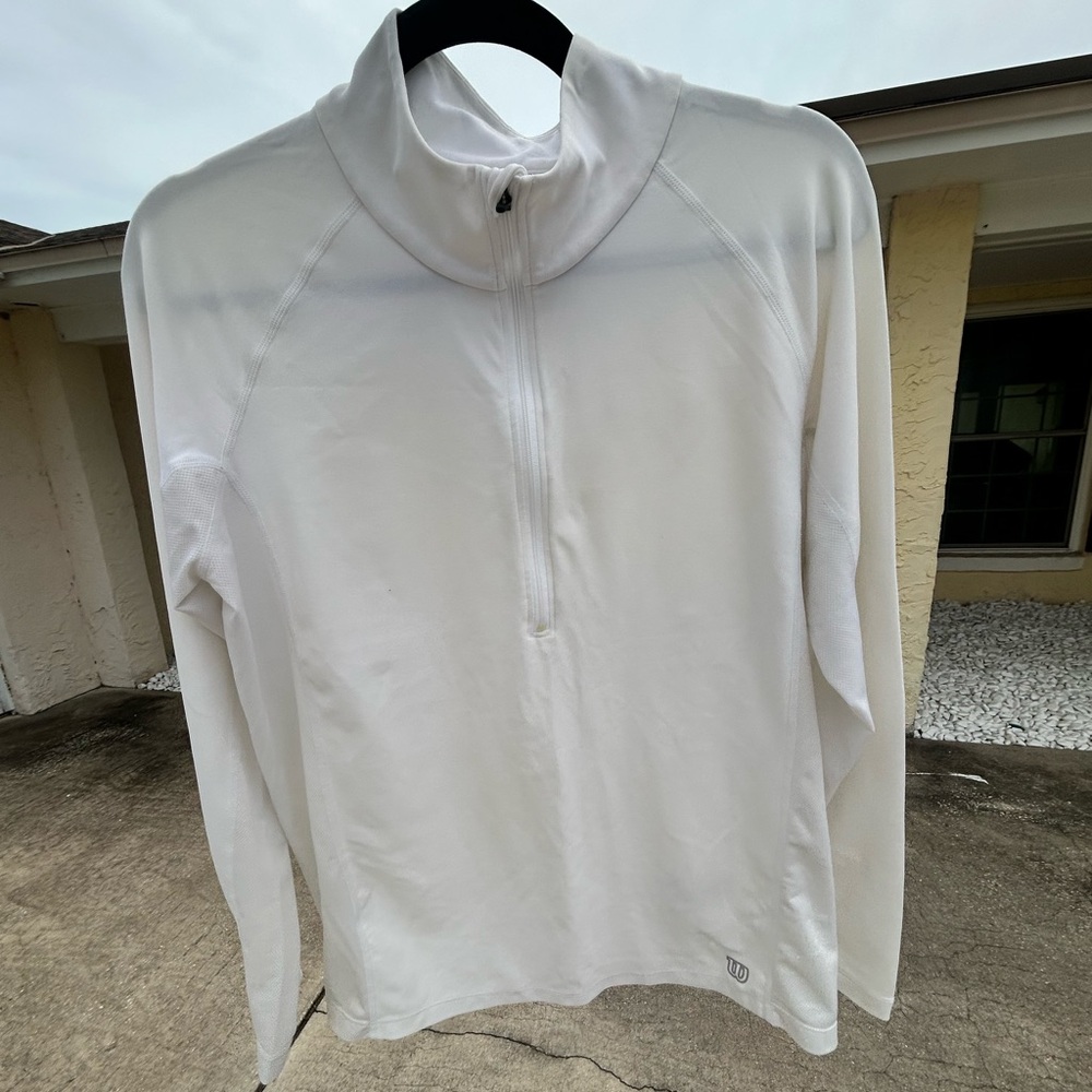 Wilson White Quarter-Zip Pullover
